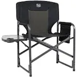 Timber Ridge Lightweight Oversized Camping Chair, Portable Aluminum Directors Chair with Side Table for Outdoor Camping, Lawn, P, Aluminum