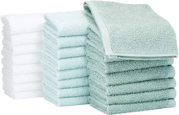 Extra Absorbent, Terry Cotton Washcloths - Pack of 60, White, 12 x 12-Inch