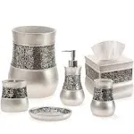 Creative Scents Silver Bathroom Accessories Set