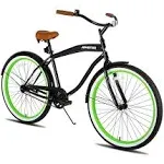 JOYSTAR 20 24 26 inch Beach Cruiser Bike for Kids, Youth, Men and Women Black / 26 inch