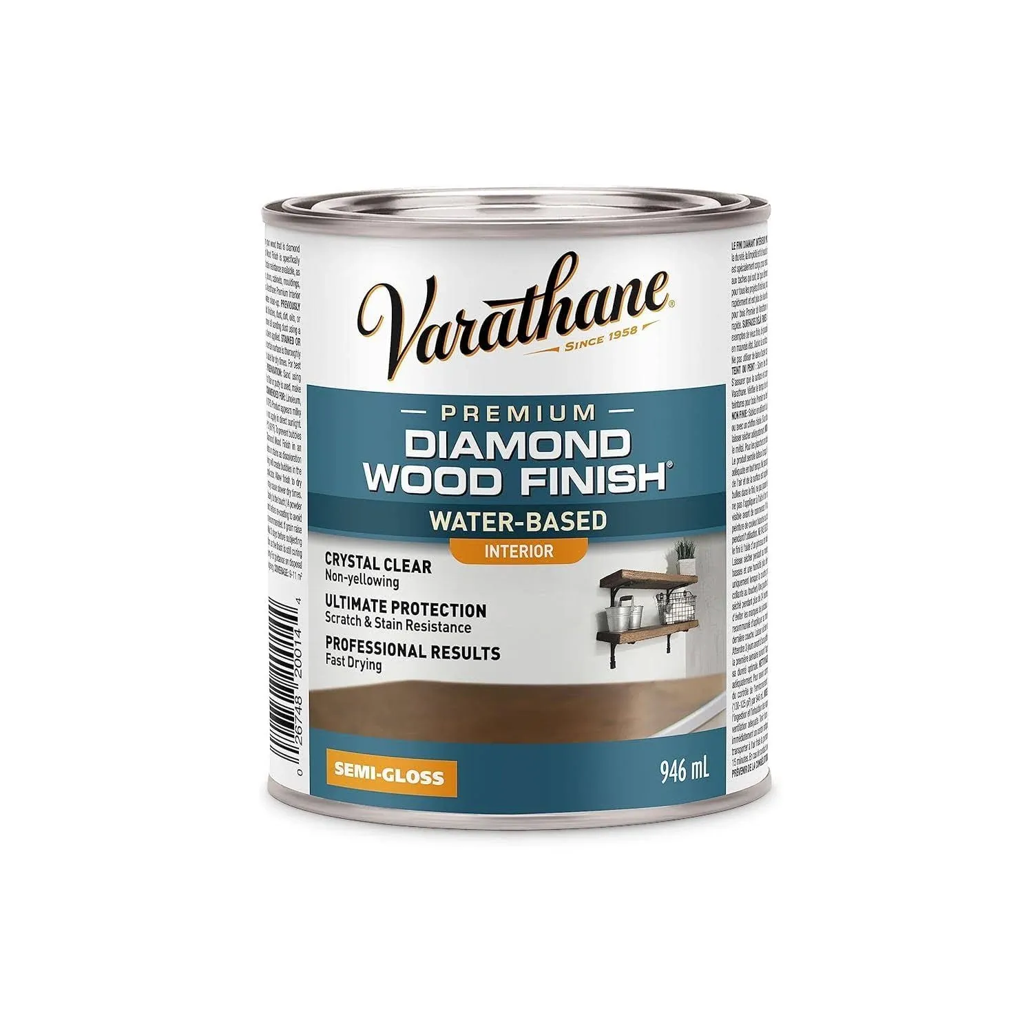 Varathane 1 qt. Clear Semi-Gloss Water-Based Interior Polyurethane