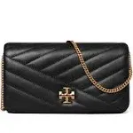 Tory Burch Kira Chevron Chain Wallet - Black