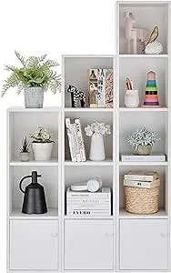 Danya B Marcel Cubes Modular Storage Organizer Cubby Cabinet Shelf Units (Set of 3) (White)