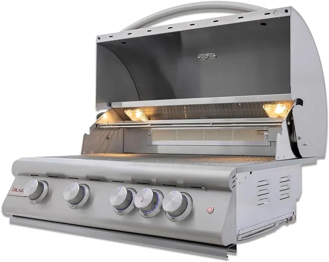 Blaze Premium LTE+ 32 inch 4-Burner Gas Built in Grill with Rear Infrared Burner, Natural Gas