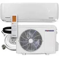 Pioneer 12,000 BTU SEER2 Ductless Mini-Split Inverter++ Energy-Star Air Conditioner Heat Pump System Full Set