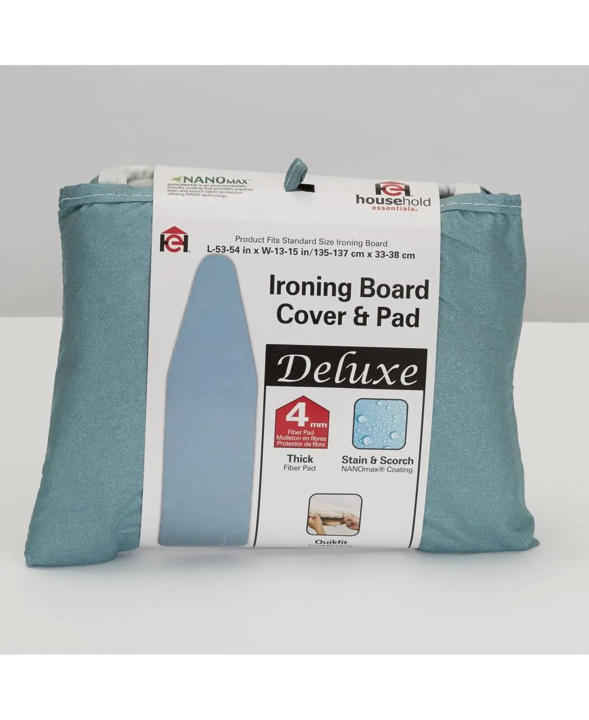 Household Essentials Deluxe Ironing Board Cover and Pad - Blue