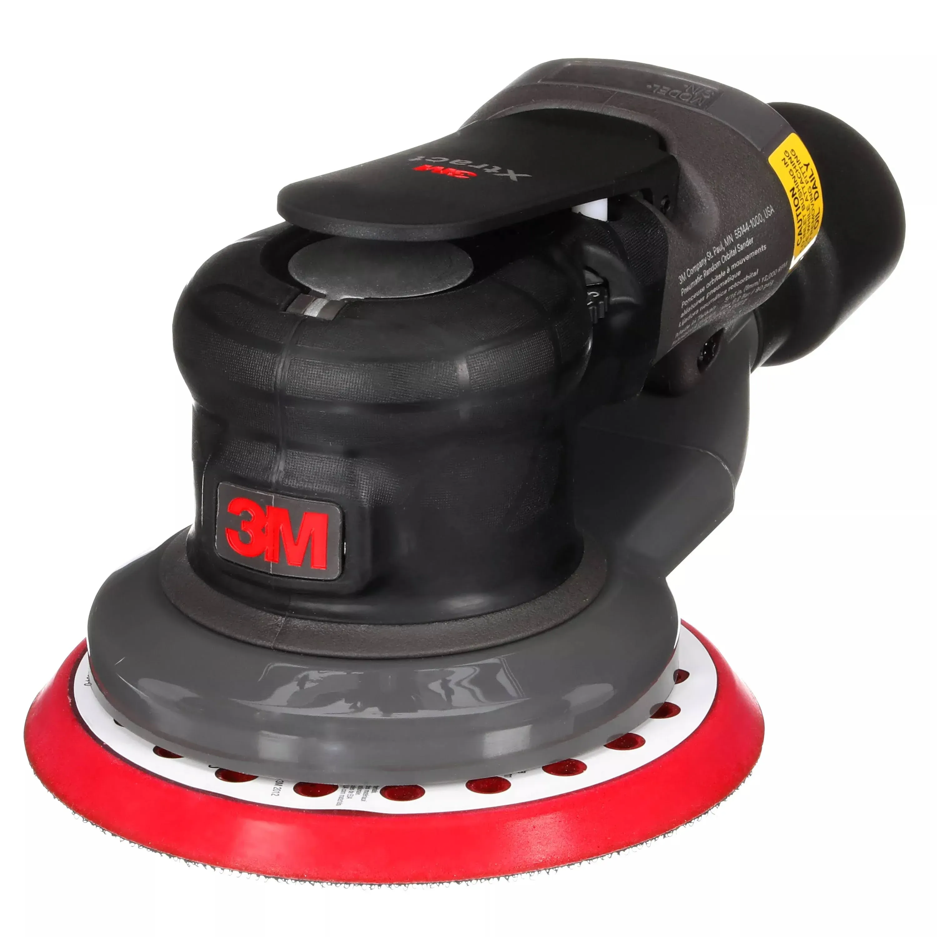 3M Xtract Pneumatic Random Orbital Sander, 88942, 5 in, Central Vacuum, 3/16 in Orbit