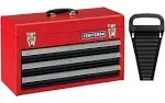 Craftsman Tool Chest, 3-Drawer, Portable, with Wrench Organizer, Stainless Steel, Capacity Holds Up to 25-lb in Each Drawer (CMST53005RB)