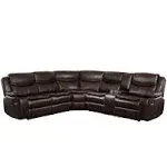 Bastrop Reclining Sectional in Faux Leather