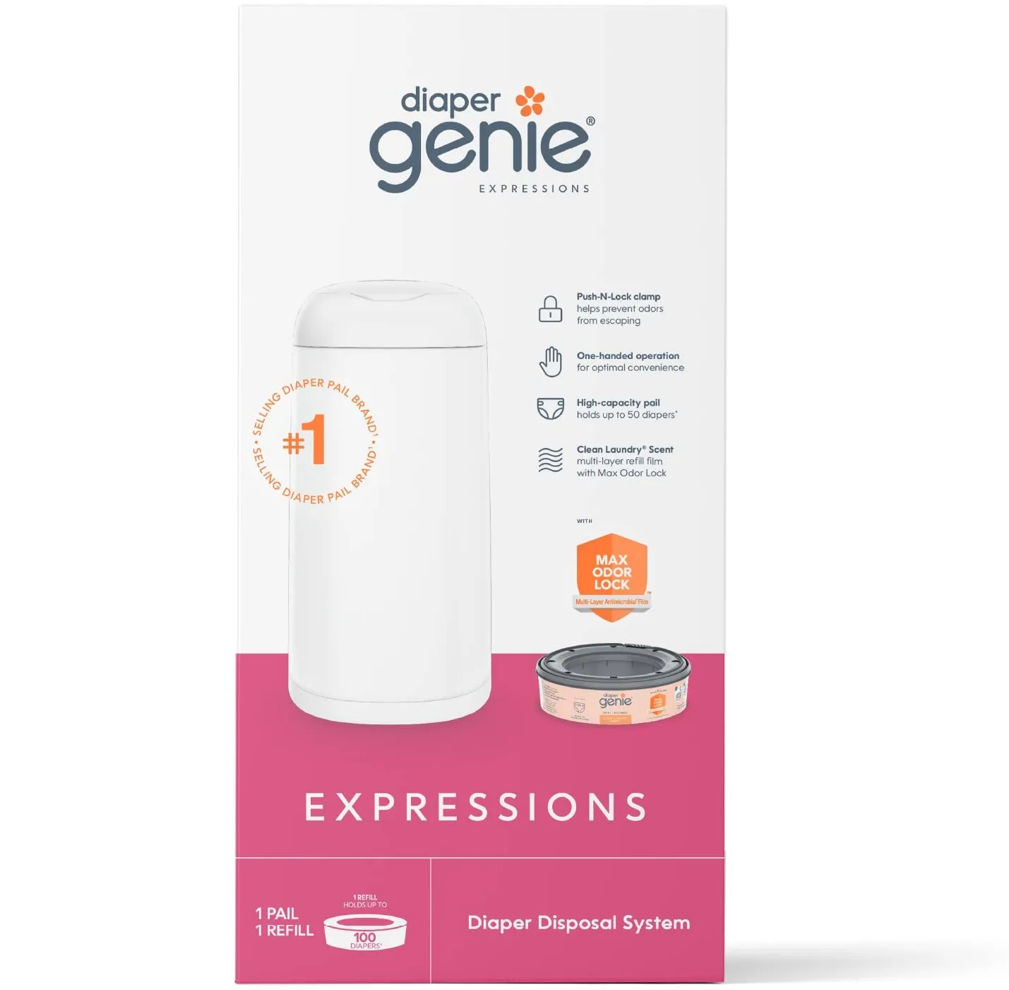 Diaper Genie Expressions Diaper Disposal System