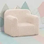 Delta Children Cozee Sherpa Kids Chair in Cream