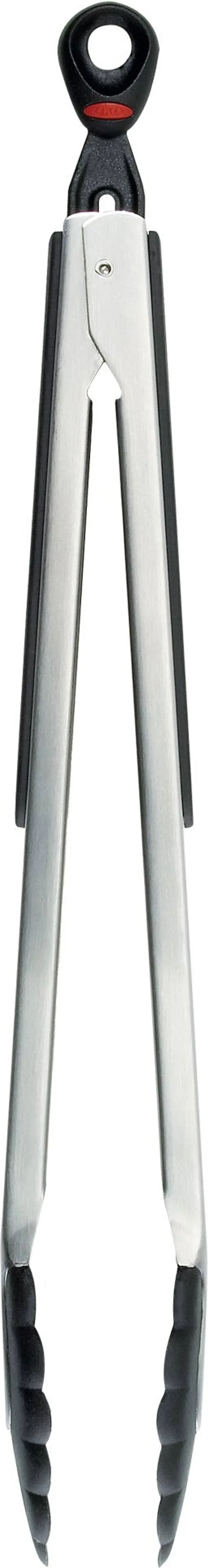 OXO SoftWorks Locking Tongs with Nylon Head, Silver, 12"