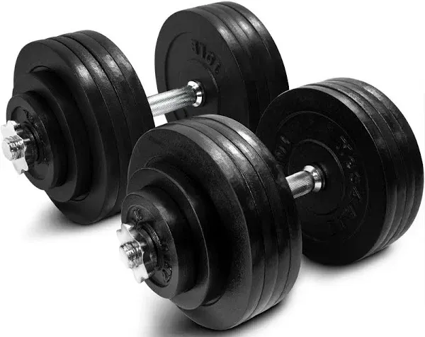 Yes4All Adjustable Dumbbell Set with Weight Plates Star Lock Collars/Connector