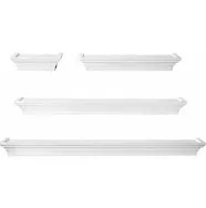 Melannco Floating Wall Shelves Set of 4 Black