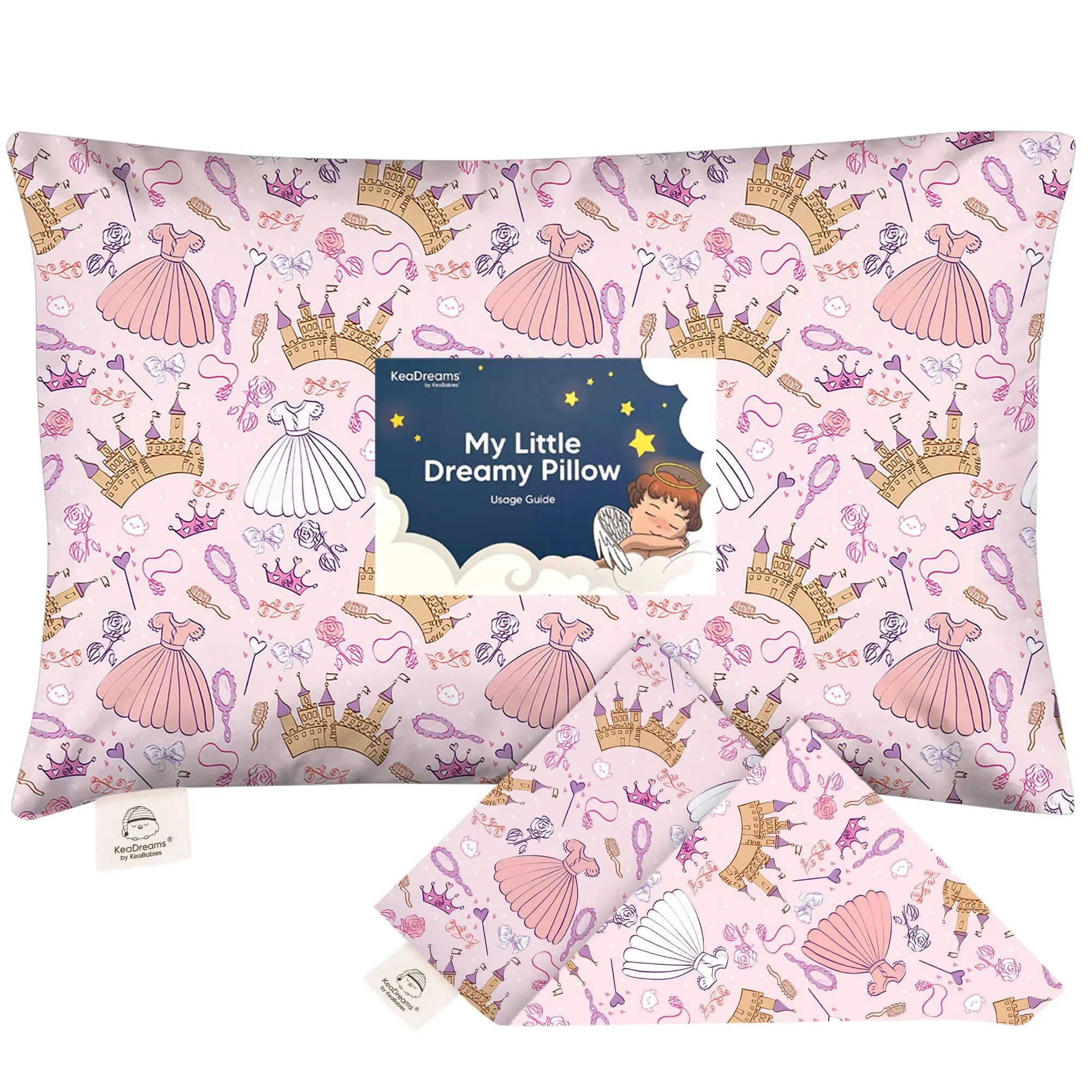 KeaBabies Printed Toddler Pillowcase 13X18" Dear Princess