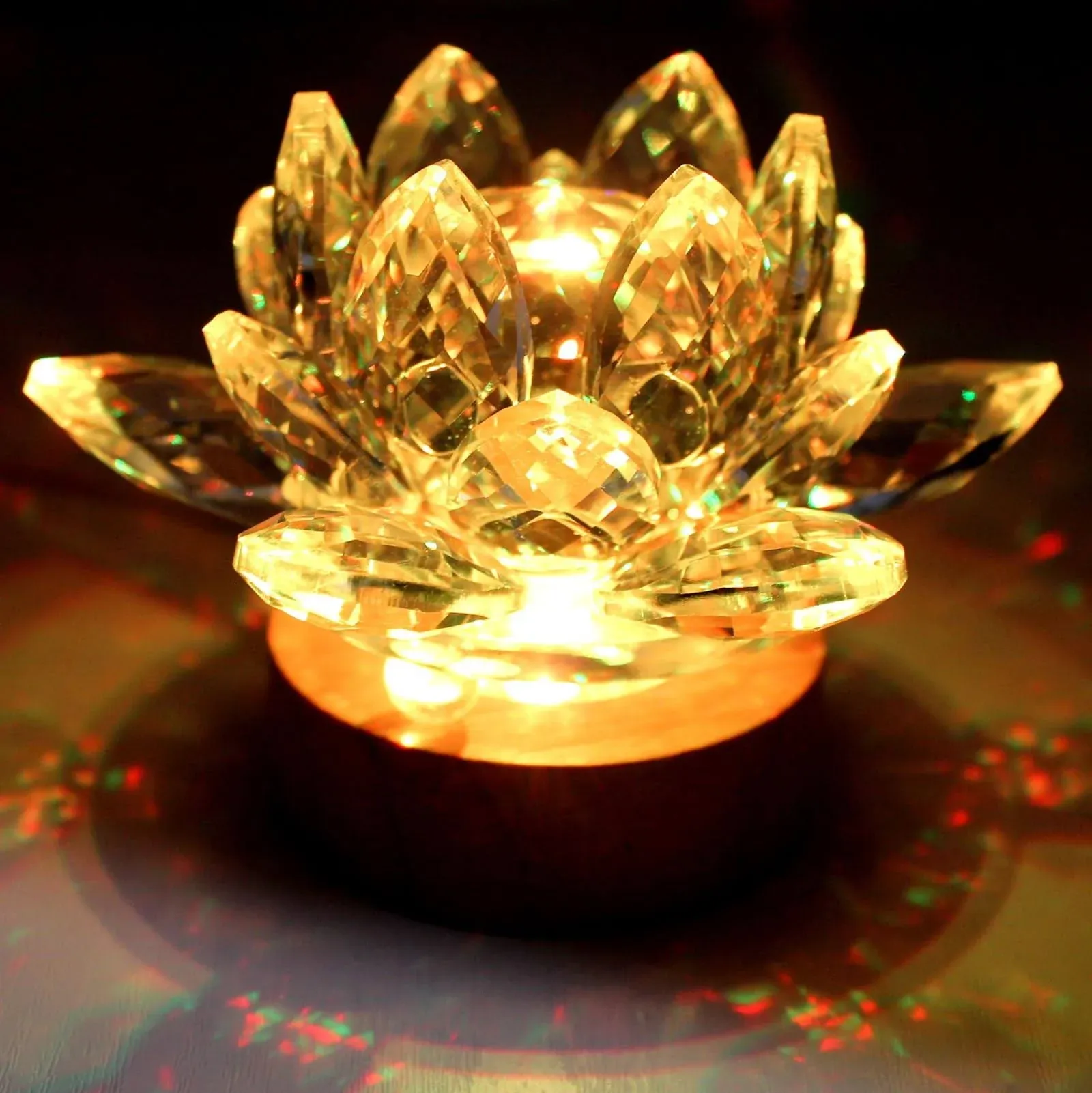 Crystal LED Lotus Light - Lotus Flower Lamp USB Powered 7 Color Change Crystal Lotus Flower Light Decoration Bedroom Table Bedside Night Light Ornament Great Gift Idea (Remote Control-New)