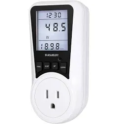 SURAIELEC Watt Meter Plug-in Socket Power Meter Auto Cost Calculator