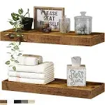 QEEIG Floating Shelves Bathroom Wall Shelf Over Toilet Small Wall Mounted Farmhouse Decor