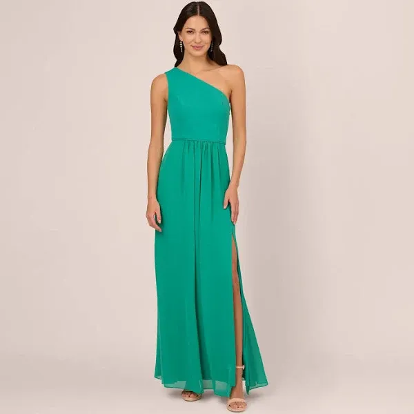 Adrianna Papell Womens Chiffon Maxi Evening Dress