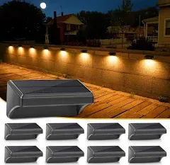 Aulanto Solar Fence Lights,Warm White and Rgb Mode Solar Light For Fence,Ip67 Waterproof Fence Lights Solar Powered,Solar Wall Lights Outdoor