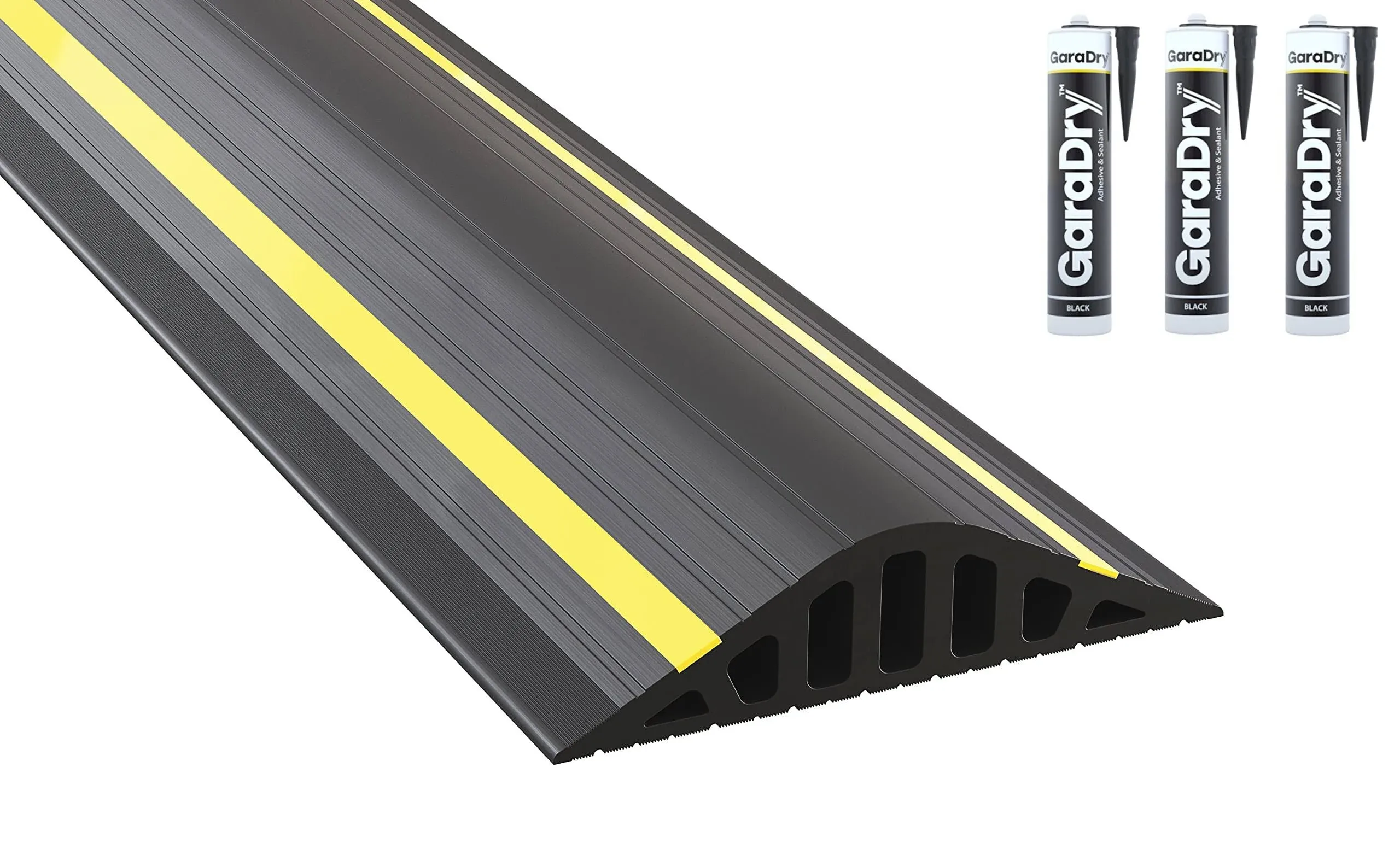 GaraDry 'Garadam' 2" High Garage Door Flood Barrier Threshold Kit, 16'3" Includes 3X Adhesive