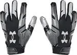 Under Armour Youth F8 Football Gloves - Black/Silver