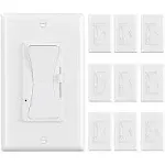 KEYGMA 0-10V LED Dimmer Switch, Low Voltage Dimmer Switch for Dimmable LED Lights, CFL, Halogen and Incandescent Bulbs, Single-Pole or 3-Way