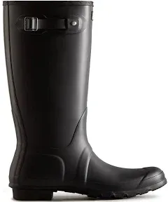 Hunter Womens Black Rubber Rain BOOTS Original Tall Size 10 Wft1000rma