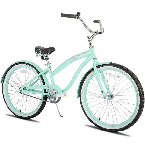 JOYSTAR 20 24 26 inch Beach Cruiser Bike for Kids, Youth, Men and Women Mint Green / 24 inch