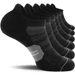 CS CELERSPORT 6 Pack Men's Running Ankle Socks with Cushion, Low Cut Athletic Tab Socks