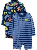 Simple Joys by Carter's Boys' Baby 2-Pack 1-Piece Zip Rashguards