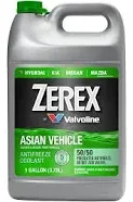 Zerex Asian Vehicle Green Silicate and Borate Free 50/50 Ready-to-Use Antifreeze/Coolant 1 GA