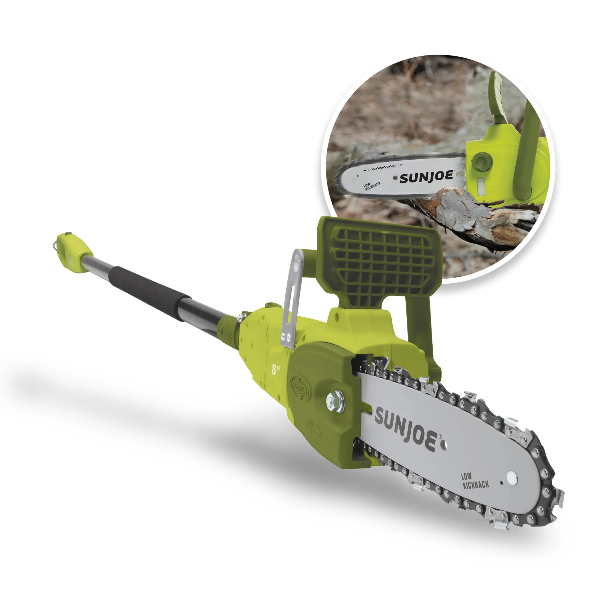 Sun Joe SWJ806E 2-in-1 8 in. 8 Amp Electric Convertible Pole Chain Saw