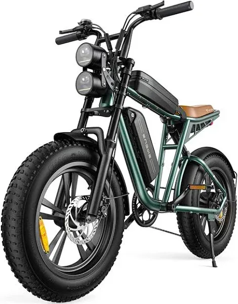 ENGWE M20 Electric Bike for Adults - 1000W 28mph Moped Ebike 48V13A Single/48V26A Dual Battery 20*4.0" Fat Tire All Terrain Off Road E-Bike Full Suspension Max 94Miles Long Range 7-Speed UL Certified