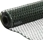 Boen - Plastic Hex Chicken Wire Mesh Temporary Fence Roll (2' x 25' - Green) - Plastic Fence Poultry Netting for Temporary or Semi Permanent Enclosures, Deer Netting Fence, Construction Fencing