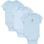 Little Me Cute Bear 3 Pack Bodysuits - Blue