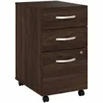 Bush Business Furniture Studio C 3 Drawer Mobile File Cabinet - Black Walnut