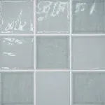 Marin 4" x 4" Ceramic Wall Tile in Misty Blue by Bedrosians