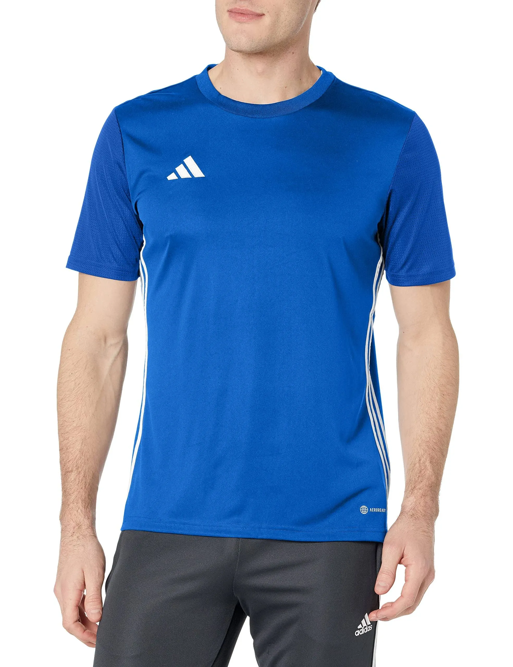 Adidas Men's Tabela 23 Soccer Jersey, Royal Blue/White / L