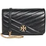 Tory Burch Kira Chevron Chain Wallet - Black