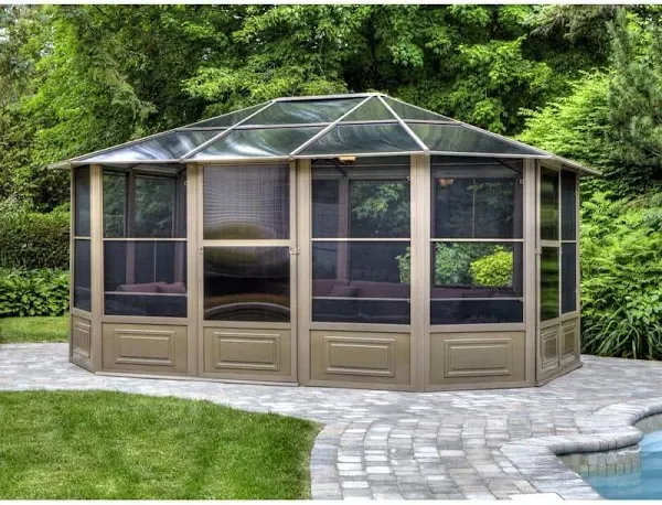 Gazebo Penguin Florence Solarium 4-Season Sunroom Kit / Patio Gazebo with Polycarbonate Roof