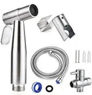 Toilet Handheld Bidet Sprayer, 7/8" Stainless Steel Adjustable Pressure Bidet