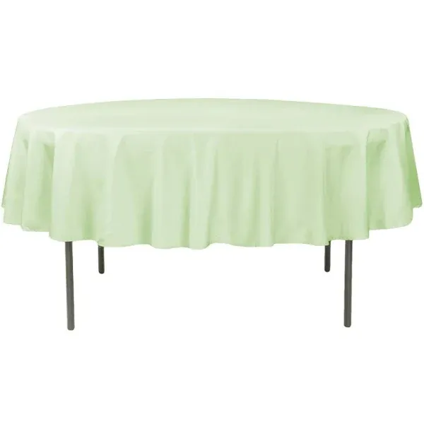 Sage Green 90&#034; ROUND POLYESTER TABLECLOTH Wedding Party Tabletop Supplies Dinner