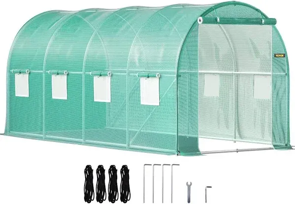 VEVOR Walk-in Greenhouse Tunnel House Galvanized Frame