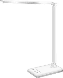 LED Desk Lamp Dimmable Table Lamp Reading Lamp with USB Charging Port, 5 Lightin