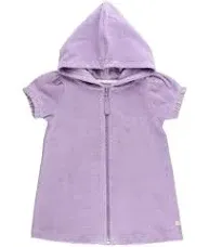 RuffleButts Girls Terry Full-Zip Cover Up - Lavender, 2T