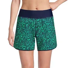 Lands' End Women's 5" Quick Dry Swim Shorts with Panty