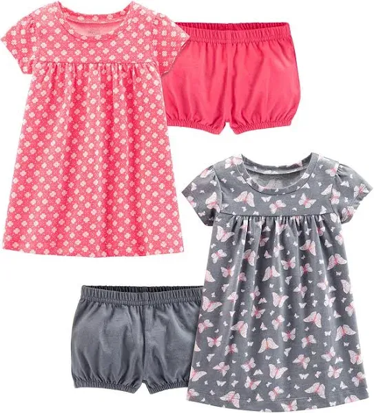 Simple Joys by Carter's Girls' Short-Sleeve and Sleeveless Dress Sets