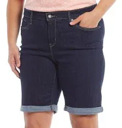 Levi's Junior's Shaping Denim Bermuda Shorts Blue Size Petite Small - 