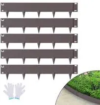 39 in. L x 0.06 in. W x 5 in. H Black Steel Edging Landscape Steel Garden Edging Borders Strips Edging Black (5-Pack)